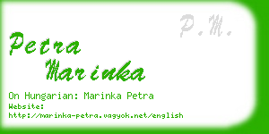 petra marinka business card